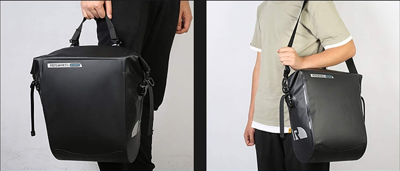 Bolsa de bicicleta alforja lateral 20 litros 100% impermeable Roswheel Dry Series PVC