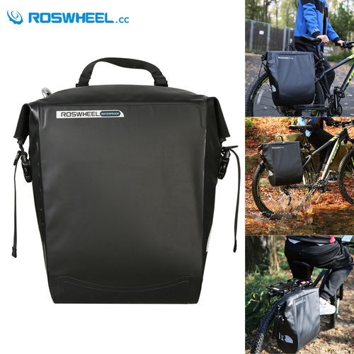 Bolsa de bicicleta alforja lateral 20 litros 100% impermeable Roswheel Dry Series PVC