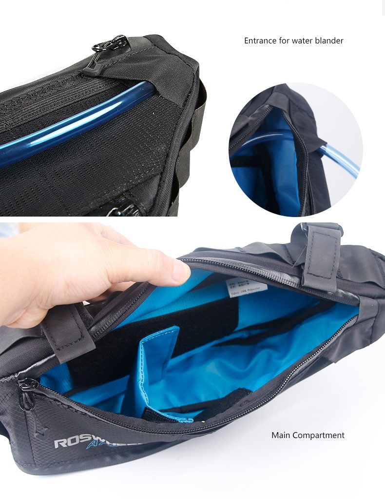 Bolsa de bicicleta 3 litros (con expansión de 1L) impermeable Roswheel Attack Series nylon 210D