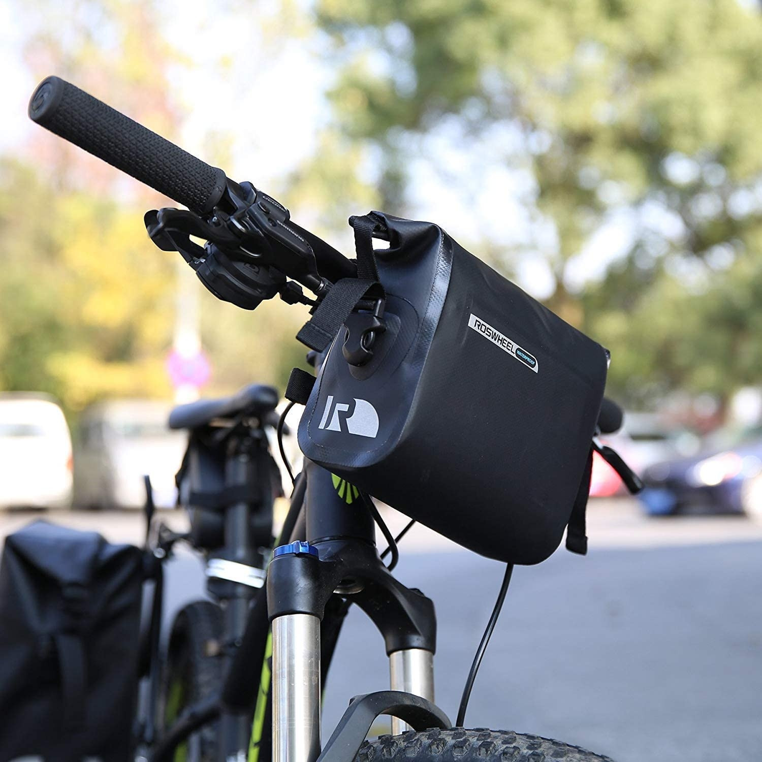 Bolsa de bicicleta frontal 2.5-3 litros 100% impermeable Roswheel Dry Series PVC